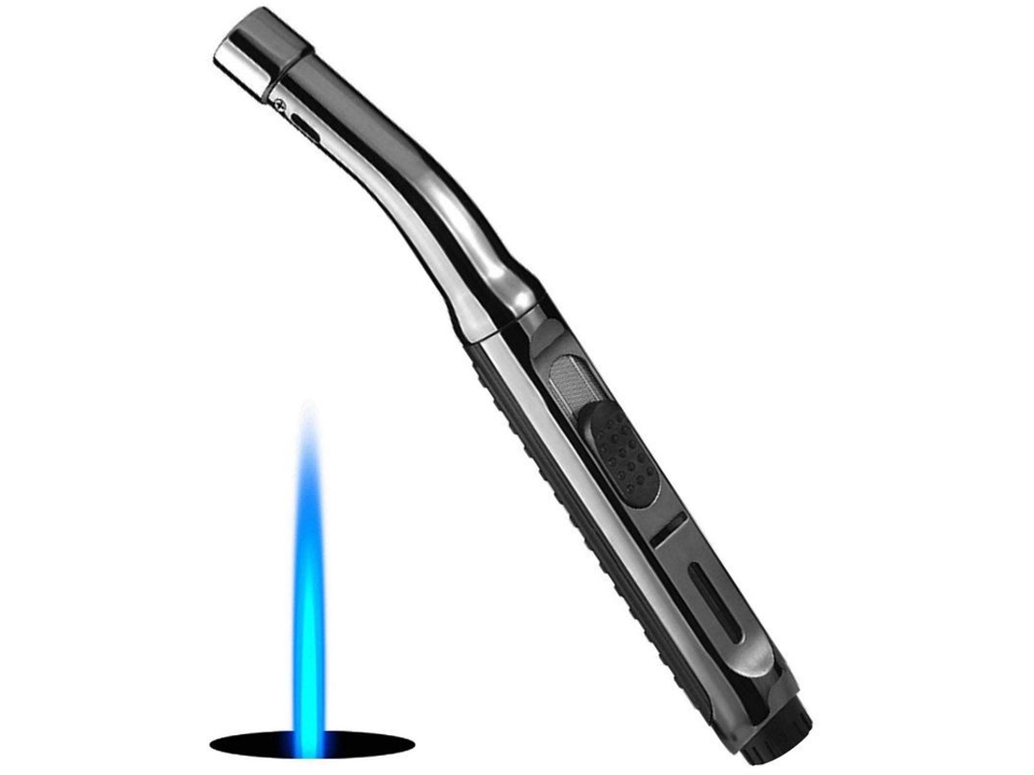 2026-encendedor De Velas Recargable, Encendedor De Chorro Largo, A Prueba De Viento, Llama Ajustable, Capacidad De Gas 0.86g
