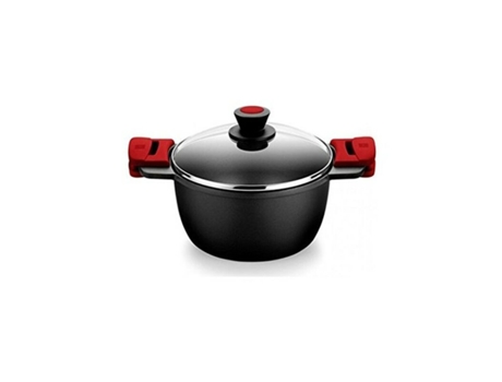 Cacerola con Tapa de Cristal BRA Premiere A4103 (Ø 20 cm - Rojo)