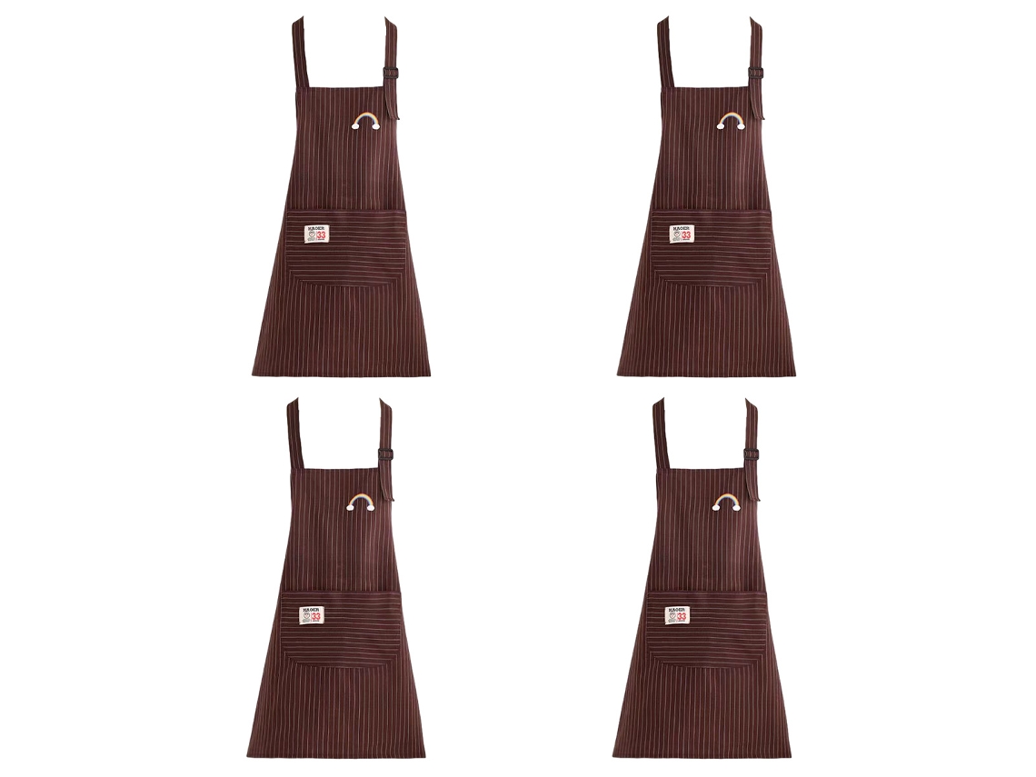 Delantal De Algodón Femenino Para Cocina, 4 Piezas, Moda, Para Trabajo En Restaurante, Para Cocinar