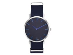 Reloj De Pulsera Hombre Moda Casual De Nylon Simple Cuarzo Azul Real