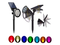 Bj-lâmpada Solar Exterior 7 Leds Com Regulável 3 Níveis Ip55 Bateria Recarregável 2000mah Para Jardim Pátio Casamento