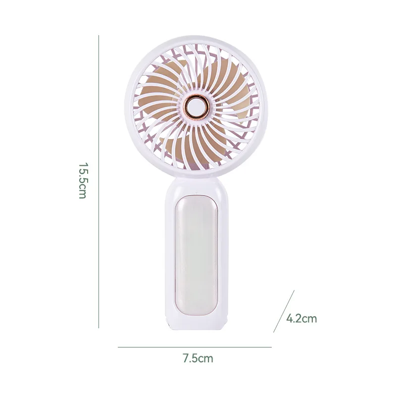 (morado Claro) Mini Ventilador Eléctrico Portátil Silencioso De Tres Velocidades, Se Puede Colocar Sobre Un Escritorio, Se Carga Mediante Usb.