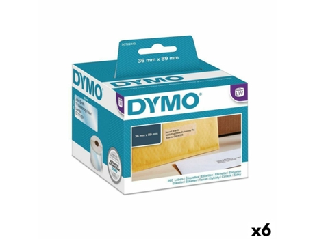 Rollo De Etiquetas DYMO 89 X 36 Mm (Transparente -6 Unidades)