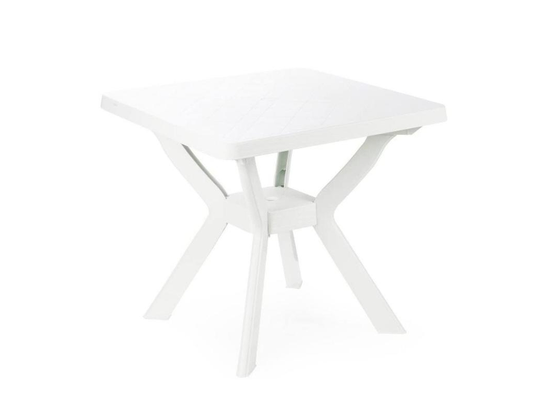 Mesa resina nilo blanca 79x79 cm