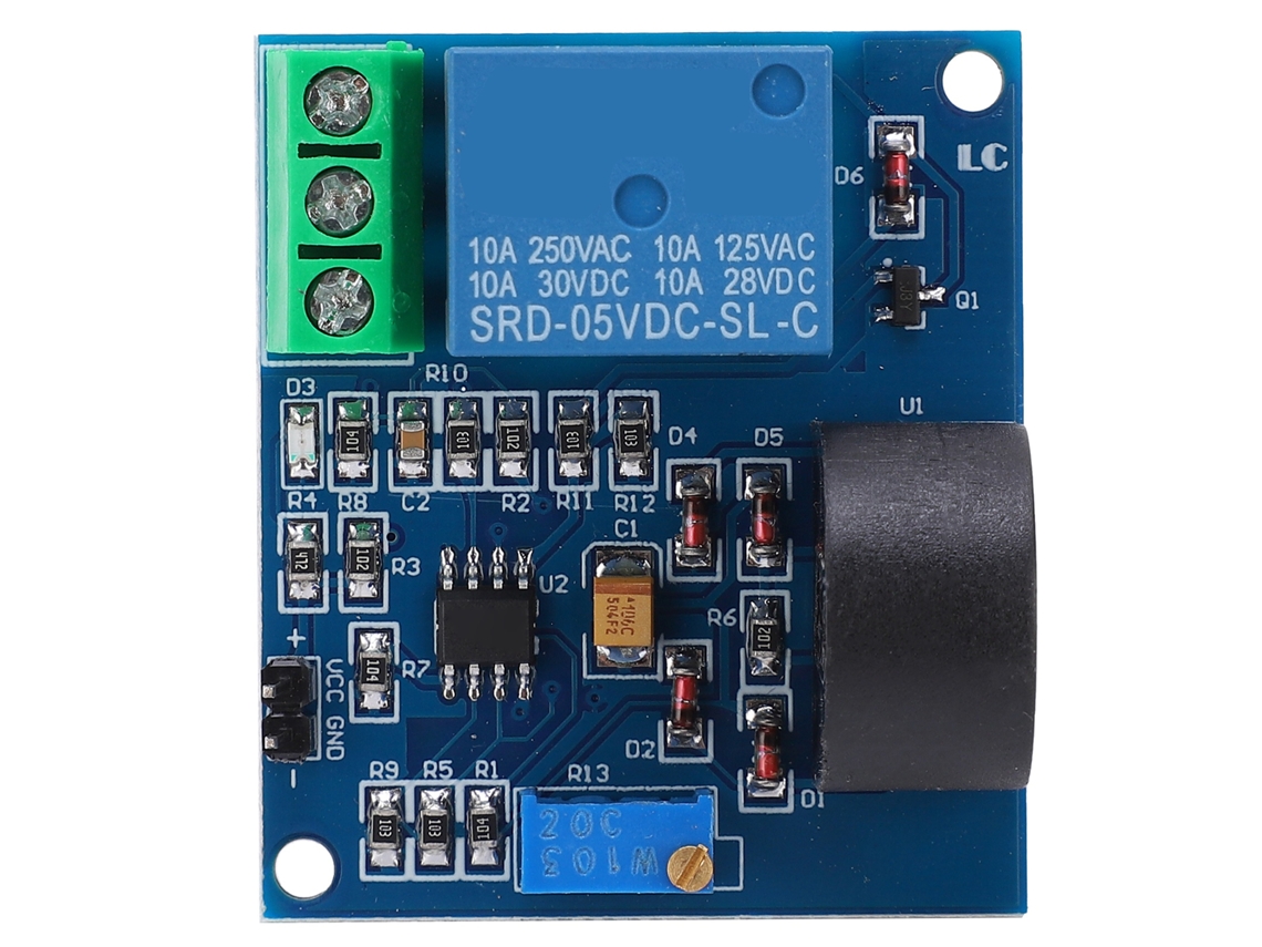 Módulo Sensor De Corriente Con Relé De 5 V, Protección Contra Sobrecorriente Y Detección De Corriente Alterna.