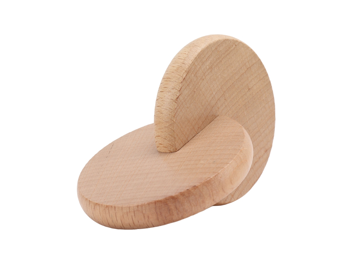 Ats-2pcs Juego De Discos Entrelazados De Madera Beech Montessori Para Desarrollo Bebé, Juguetes Educativos Iniciales