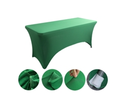 Mantel Rectangular Elástico De Spandex Para Bodas, Banquetes Y Fiestas (verde/122x75x75cm) Gertiz