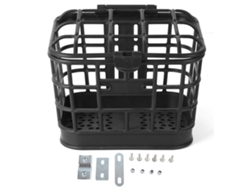 Cesta Delantera Para Bicicleta Con Tapa Desmontable, Gran Capacidad, Antiextrusión, Material De Policarbonato Negro, Para Bicicletas Eléctricas.