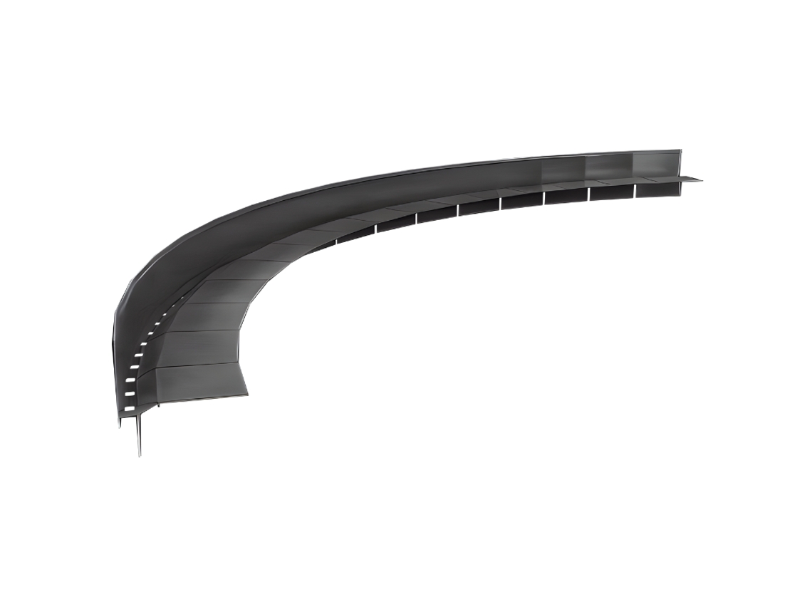 Renoplast Perfil De Aluminio Para Alero W60, Perfil Curvo Con Muesca, 200 Cm, Grafito