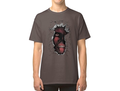 Camiseta ROCKINSTONE Attack On Titan The Inside The Algodón para Hombre (S - Negro)