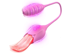 Vibrador Para Lamer La Lengua 2 En 1 Con 10 Modos Para Mujeres (rosa) Yizhood