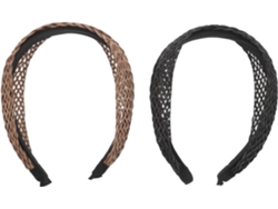 Lot De 2 Diademax Larges Tressés En Rotin Creux Bohème Pour Mujer Style Ajouré Respirant Confort