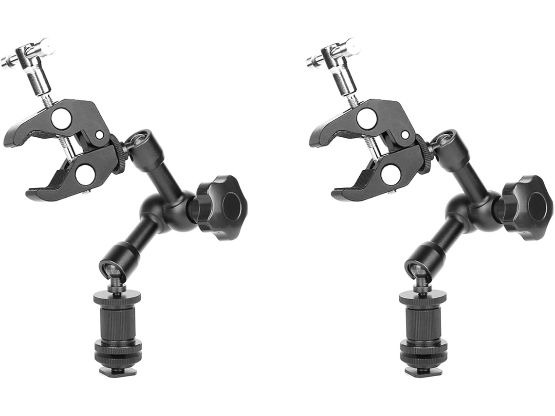2 Brazos Mágicos Articulados De 7 Pulgadas Con Abrazadera Súper De Fricción Ajustable De 1/4