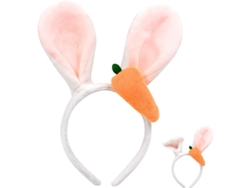 2026-3 Piezas Orejas Conejo Pascua Con Zanahoria, Diadema Flexible, Regalos Bonitos Para Disfraces Y Fiestas