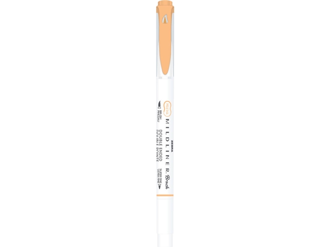 Marcador ZEBRA Mildliner (Pincel Punta Doble - Naranja)
