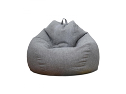 2026-funda De Sillón De Lona Para Adultos Y Niños Talla Extra Grande Sofá Cojín Lazy Lounger Interior 80 * 90 Cm Gris