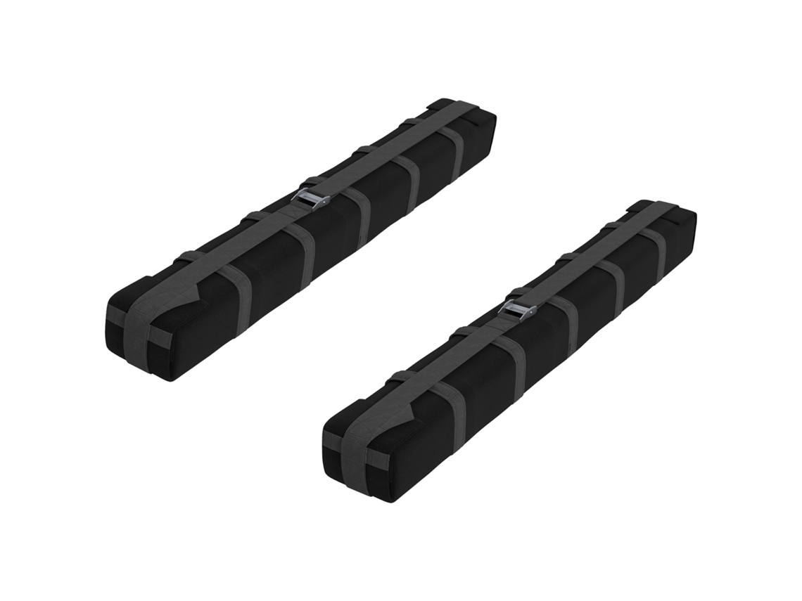 Barras Transversais Teto Carro 2 Peças Carga 75kg Preto