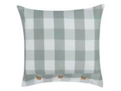 Cojín estilo cottage BELIANI Tamnine de Poliéster Verde 45x45x12