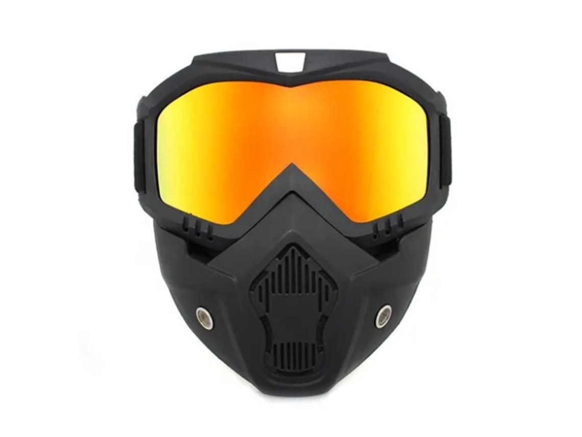 Gafas De Moto Todoterreno A Prueba De Viento Con Visera Uv Extraíble, Negras, Ajustables Para Ciclismo Al Aire Libre.