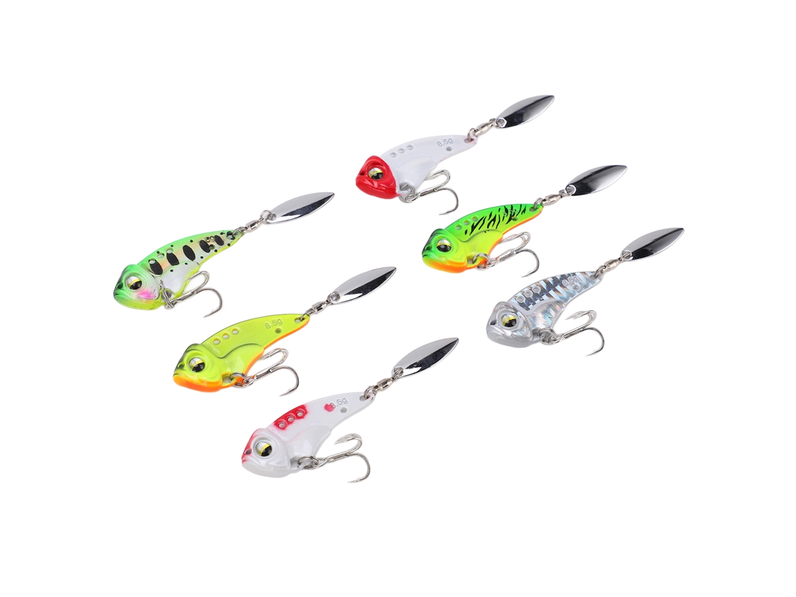 2026rebe-6pcs Cebo Simulación Lure Blade Bait Set Wobbler Vibración Spinner Para Agua Dulce Y Salada