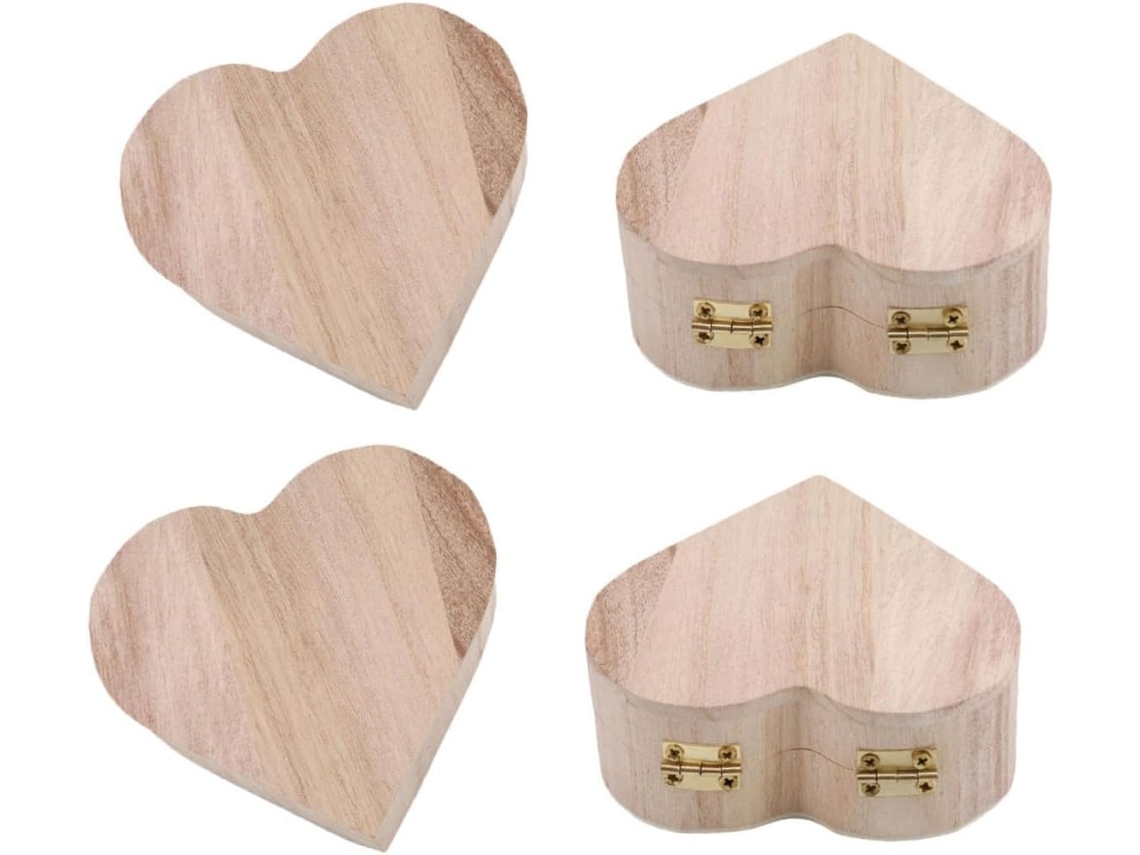 Caja De Joyería De Madera Con 4 Cajas Compactas