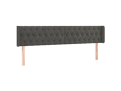 Maison Exclusive - Cabecero De Terciopelo Gris Oscuro 183x16x78/88 Cm