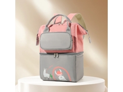 Mochila grande 2 en 1 con capacidad de 18 litros y compartimento térmico para botellas, capacidad para 6 botellas de 270 ml (rosa) Eifson