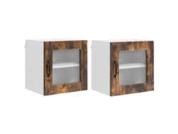 Maison Exclusive - Mueble De Cocina Con Puerta 2 Pcs Roble Ahumado 40 X 31 X 40 Cm