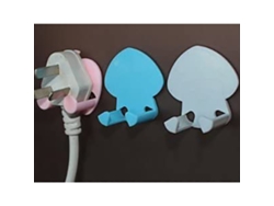 Soporte De Enchufe Multifuncional Adhesivo Para Pared, Gancho De Almacenamiento Para Cocina Y Hogar, Rosa
