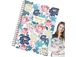 Agenda A5, de julio de 2025 a junio de 2026, para trabajo e investigación, con estampado floral, ideal para dibujar.