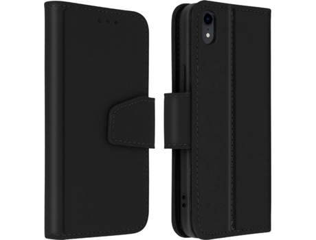 Funda iPhone XR AVIZAR Tarjetero Negro