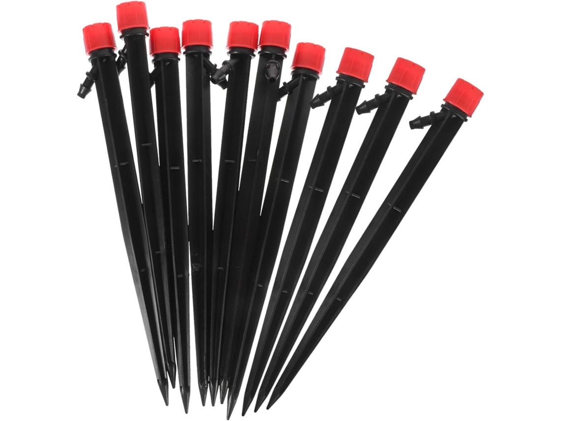 50 Estacas De Riego Ajustables Con Goteros Para El Riego Del Jardín.