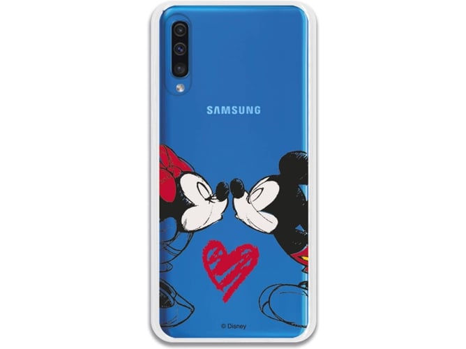 Carcasa Samsung Galaxy A50 DISNEY Mickey y Minnie Beso Multicolor