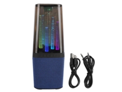 Altavoz Bluetooth con puerto USB AUX, altavoz inalámbrico RGB portátil para escritorio al aire libre, azul Chennnls