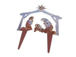 Decoração De Natal Para Jardim Com Estacas No Chão E Luzes Led - Peça Familiar Decorativa