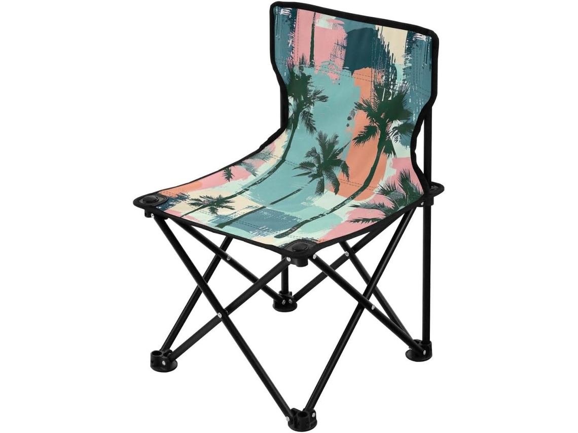 Silla Plegable De Camping Marrón Resistente Duradera Portátil Fácil Instalar
