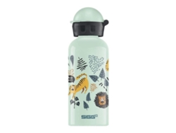 Botella infantil de aluminio - Safari - 0,4 L - Verde almendra