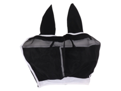 Máscara Antimoscas Para Caballos Con Orejeras, Protección Uv, Malla Transpirable, Ajuste Cómodo.