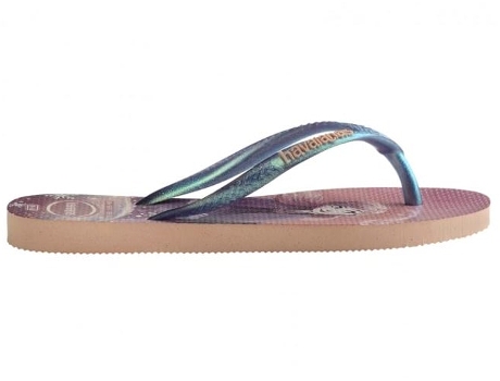 Zapatillas de Mujer HAVAIANAS Kids Slim Frozen Goma (35-36 - Rosa)