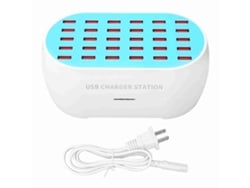 Estación De Carga Usb 30 Puertos 160w Cargador Inteligente Para Múltiples Dispositivos Con Enchufe Estadounidense