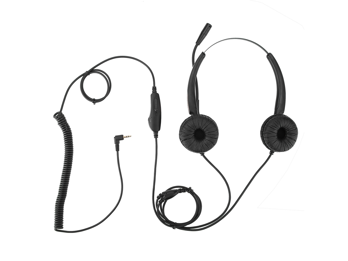 Auriculares para centro de llamadas (micrófono extensible con reducción de ruido)