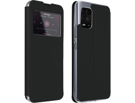 Funda Xiaomi Mi 10 Lite AVIZAR Cartera Ventana Negro
