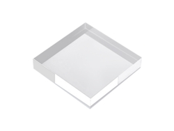 Fondo geométrico acrílico transparente para fotografía, ideal para productos.