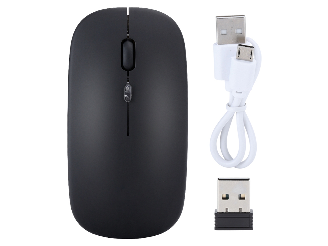 Rato Sem Fio Bicolor Luminoso Modo Dual Recarregável Bluetooth 2.4g T18