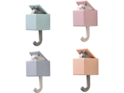 Ganchos adhesivos creativos para abrigos, 4 adorables ganchos para mascotas, para abrigos, bufandas, sombreros y toallas (4 colores)