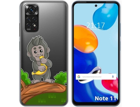 Carcasa Xiaomi Redmi Note 11 TUMUNDOSMARTPHONE Dibujos Transparente Mono Multicolor