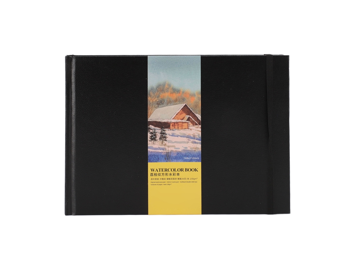 Cuaderno De Bocetos Para Acuarela, 230 G/m², 36 Hojas, 21 X 14,8 Cm, Para Artistas, Estudiantes Y Viajeros - Papel Grueso, De Doble Cara Y Resistente Al Agua.
