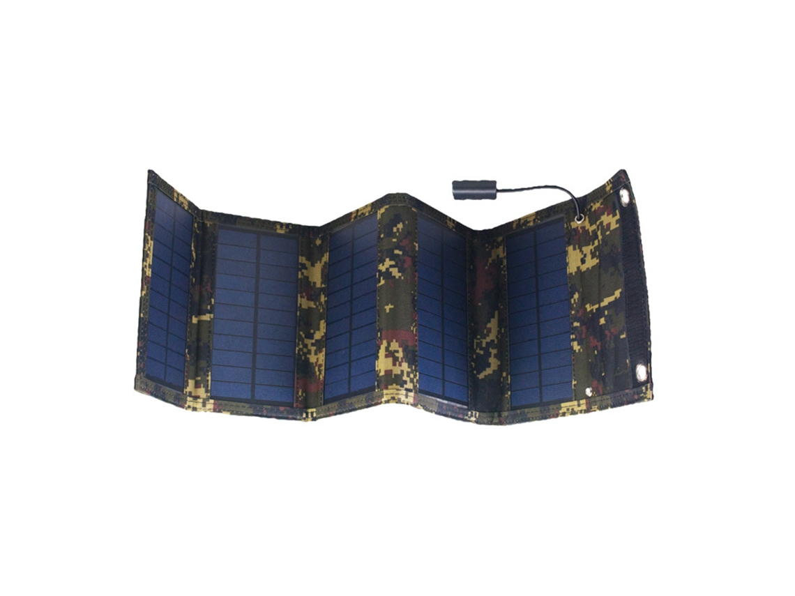 Cargador De Batería Para Panel Solar (carga Plegable De 15w) Ande Online Bsy-12 Camuflaje Portátil