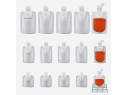 2026dn 15 Bolsas de viaje vacías y recargables para líquidos, a prueba de fugas, ligeras y reutilizables (30 ml/50 ml/100 ml)