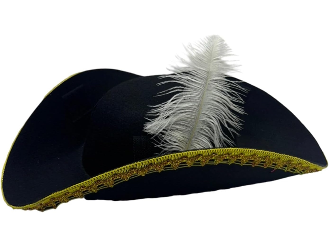 Gorros De Pirata Con Plumas Para Niños Con Encaje Dorado, Disfraz De Halloween, Juego De Simulación.